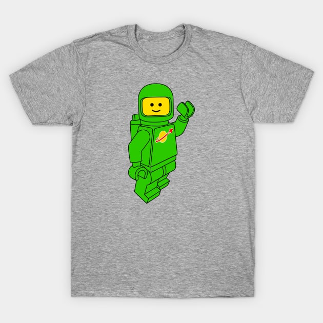 Spaceman! (Green) T-Shirt by HenriDefense